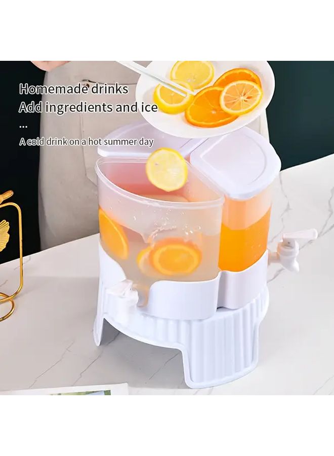 5 2L Heavy Duty Rotary Drink Dispenser With 3 Compartments For Parties And Kitchen - Image 4